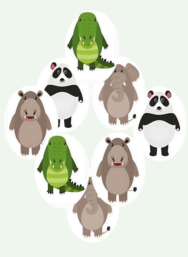 SLGIFT Vinyl Cute Animal Theme Sticker, Self-Adhesive Vinyl Stickers, 40 Pieces, 2 x 2 Inches Round Sticker, 4 Unique Designs, R140 - Image 3
